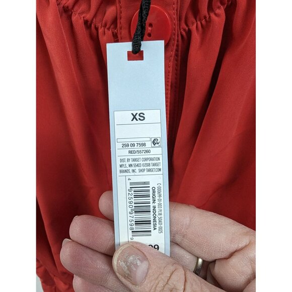 Prologue Orange Dress Size XS button Down Short Sleeve Party Belted Target - Picture 3 of 4